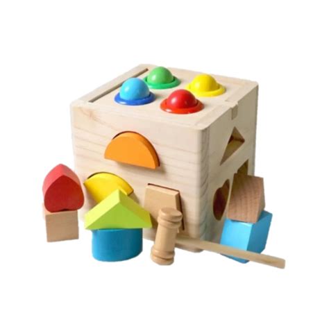 Caja Montessori Con Martillo Y Encaje De Formas Juegos Didácticos Perú