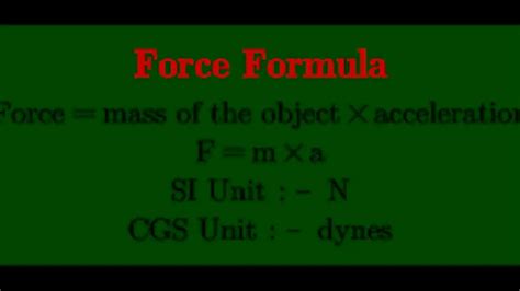 Force Formula