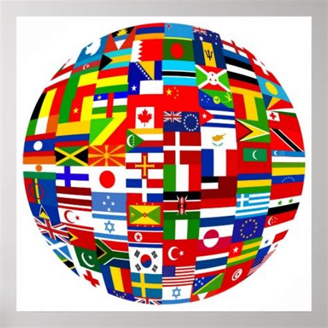 Flag Globe Poster Zazzle