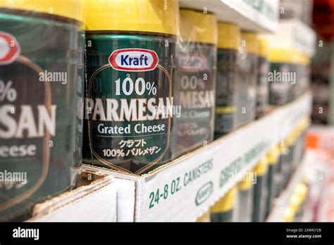 Kraft 100 Percent Parmesan Grated Cheese Stock Photo Alamy