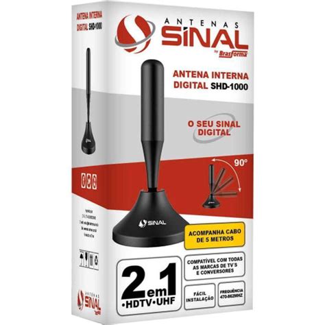 Antena Digital Interna Omnidirecional Hdtv Sinal Shd Em Promo O