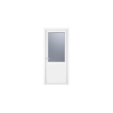 crystal white upvc  panel obscure triple glazed single external door