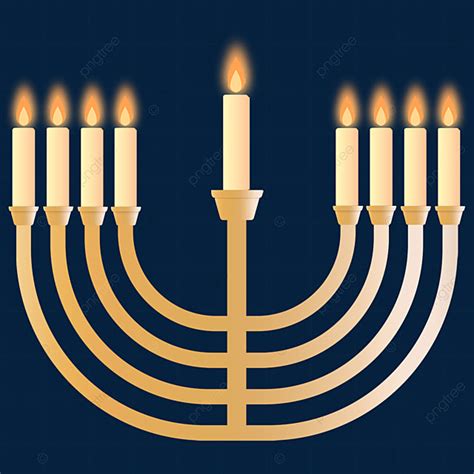 Hanukkah Candles Clipart Transparent Background Hanukkah Nine Candle