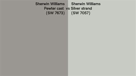 Sherwin Williams Pewter Cast Vs Silver Strand Side By Side Comparison