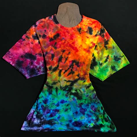 Size XL Tie Dye Shirt Rainbow Splatter Ice Dye T Shirt Design