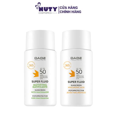 Kem Ch Ng N Ng Babe Super Fluid Sunscreen Spf Ml Shopee Vi T Nam