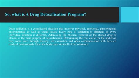 Ppt Drug Detox Programs Powerpoint Presentation Free Download Id