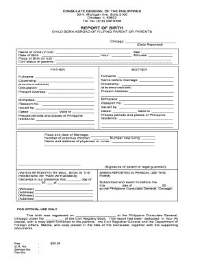 Fillable Online CONSULATE GENERAL OF THE PHILIPPINES Fax Email Print