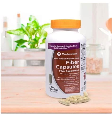 Members Mark 100 Psyllium Husk Fiber Capsules 2 Pk 400 Ct Ebay