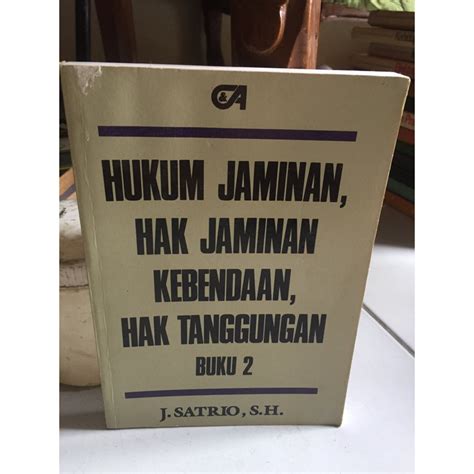 Jual Buku Original Hukum Jaminan Hak Jaminan Kebendaan Hak Tanggungan