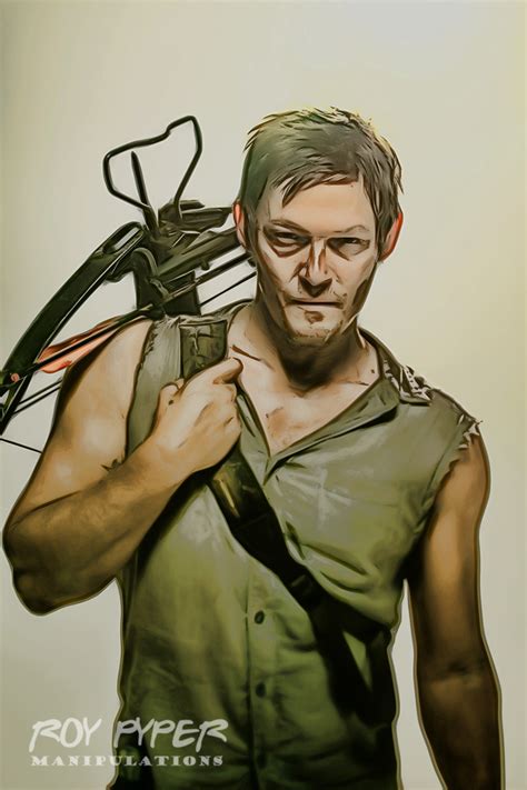 The Walking Dead Daryl Crayon Re Edit By Roypyper On Deviantart