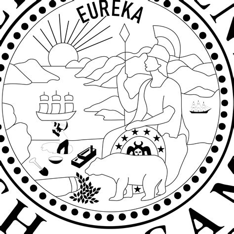 California State Seal Coloring Page