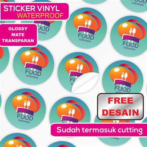 Jual Cetak Stiker Vinyl Kemasan Waterproof Sudah Cutting Shopee Indonesia