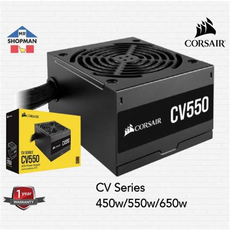 【ready Stock】 Corsair Cv Series 450w 550w 650w 750w 80 Bronze Power