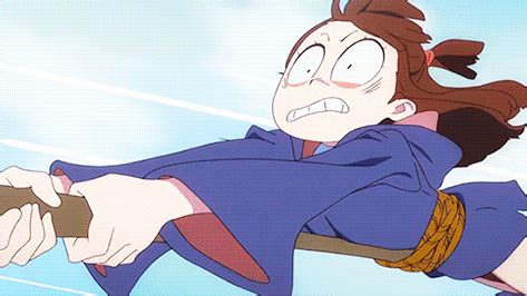 Akko's flying skillz 1 | Little Witch Academia | Know Your Meme