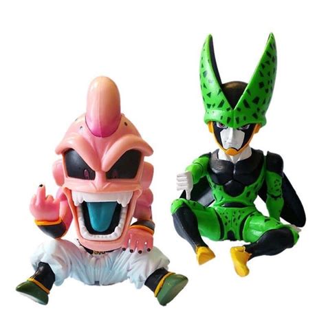 11cm Anime Dragon Ball Z Figure Middle Finger Majin Buu Cell Q Version