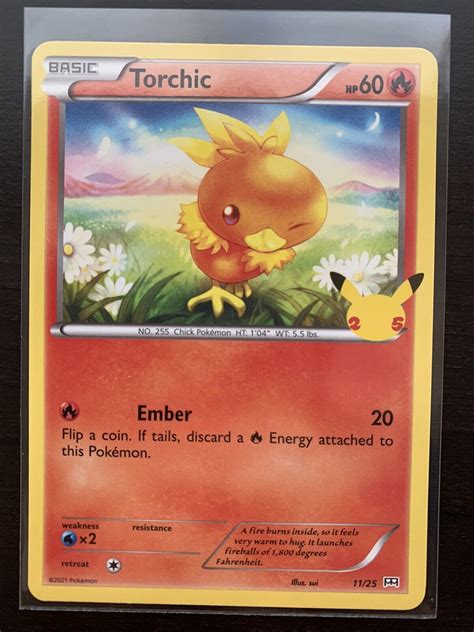 Torchic Pokemon Card Th Anniversary Mcdonalds Promo Non