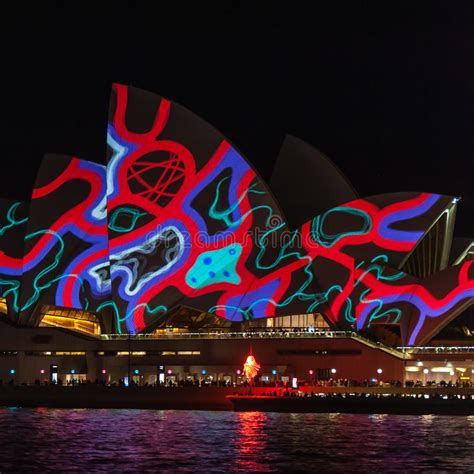 Sydney Opera House Sails Lit Up In Color At The Vivid Light Festival