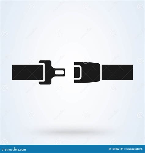 Seat Belt Icon Isolated On White Background Safety Of Movement On Car