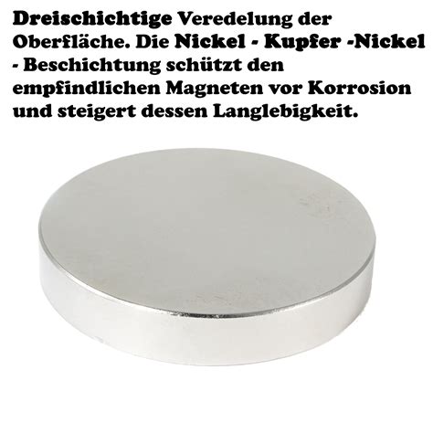 Neodym Magnete Scheiben Mm X Mm Kg Sehr Stark Scheibenmagnet