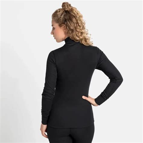 Odlo Active Warm Eco BL Turtle Neck Thermoshirt Lange Mouwen Zwart