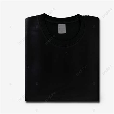 Vector Transparente Libre De Camiseta Negra Doblada Para Dise O De