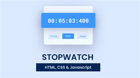 Stopwatch Using Javascript Coding Artist