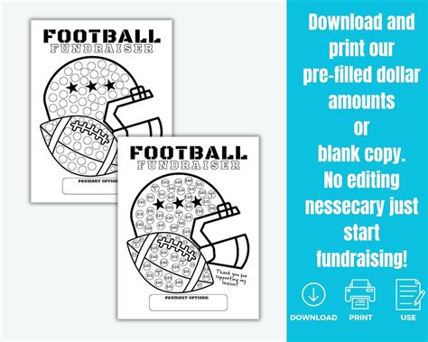 Editable Football Fundraiser Template Easy Football Fundraiser Flyer