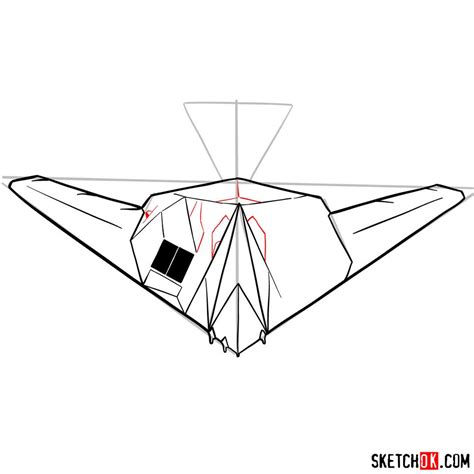 How To Draw Lockheed F 117 Nighthawk Sketchok Easy Drawing Guides