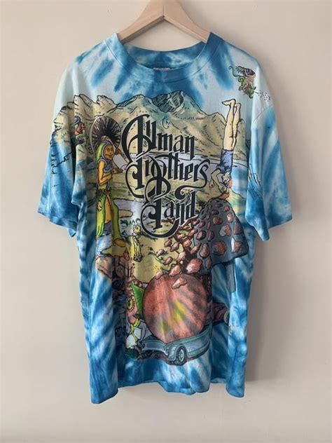 Rare Vintage 1995 The Allman Brothers Band Tie Dye Trippy Tour Etsy Tour T Shirts Allman