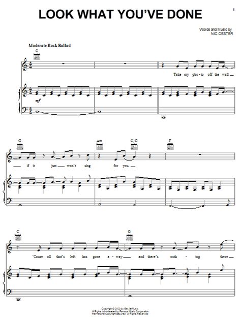 Look What You Ve Done Sheet Music Direct