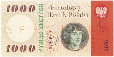 WZÓR SPECIMEN 1 000 złotych 1965 seria A Kopernik archiwum