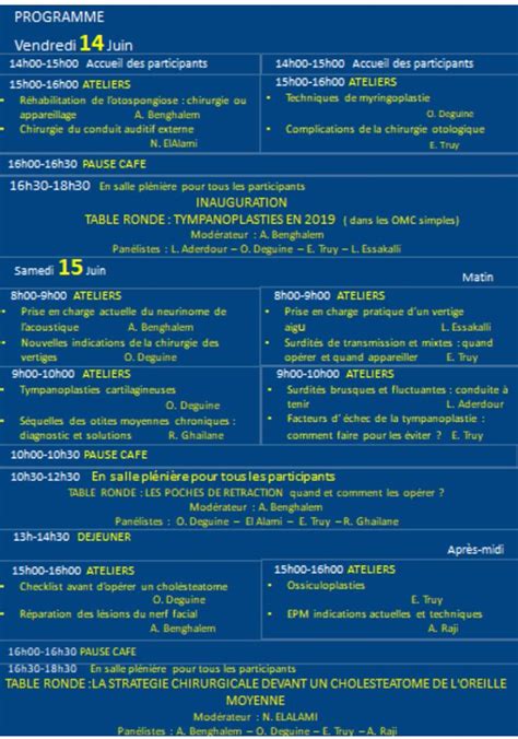 SMORL 19èmes Journées ORL de Tanger