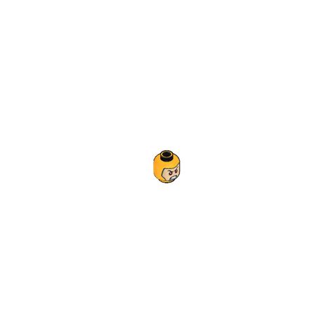 Lego Reverse Flash Minifigure Head Recessed Solid Stud 3626 37118