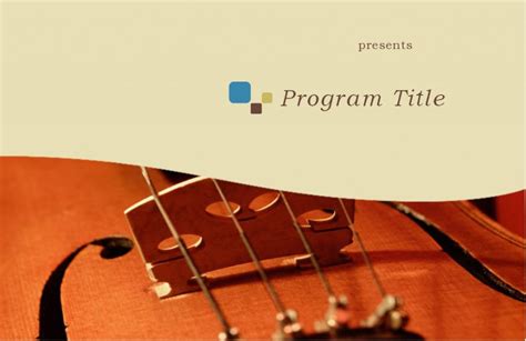 Music Program Template | Music Concert Program Template » Template Haven