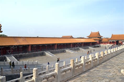 Paisaje Urbano En La Zona Escénica Del Palacio Imperial De Beijing