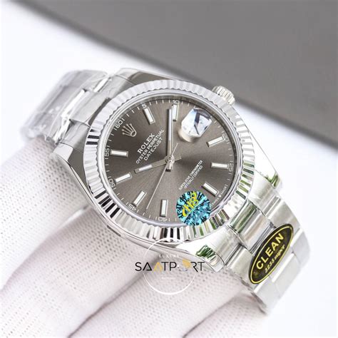 Rolex Clean Factory 41mm Datejust Gri Kadran 904L 3235