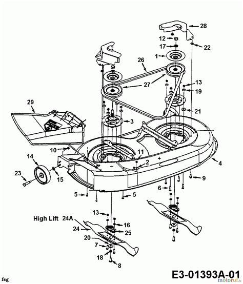 Mtd Tracteurs De Pelouse B Aa F Plateau De Coupe F