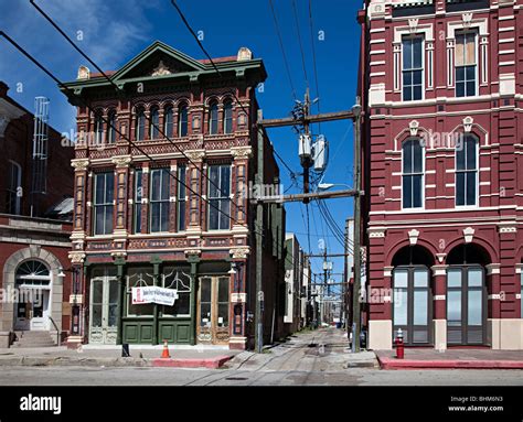 Power Lines Running Through Alley Between Two Historic Buildings