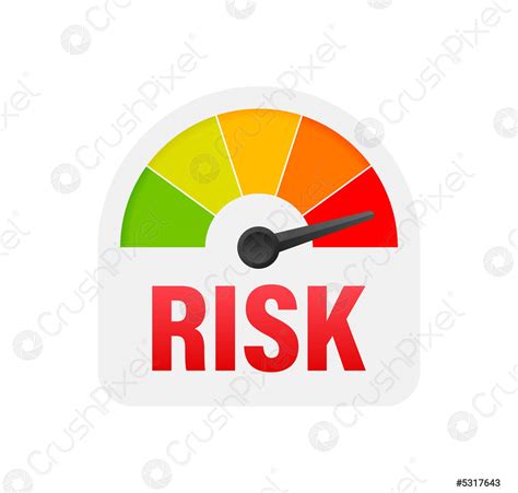 Risk Icon On Speedometer High Risk Meter Vector Illustration Stock Vector 5317643 Crushpixel