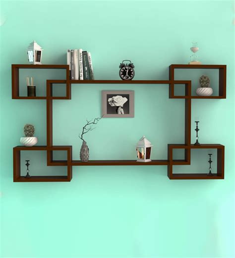 Buy Engineered Wood Floating Wall Shelf In Brown Colour At 44 OFF By