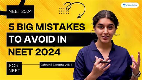 Common Mistakes To Avoid In Neet Ug Neet Ug Topper Jahnavi