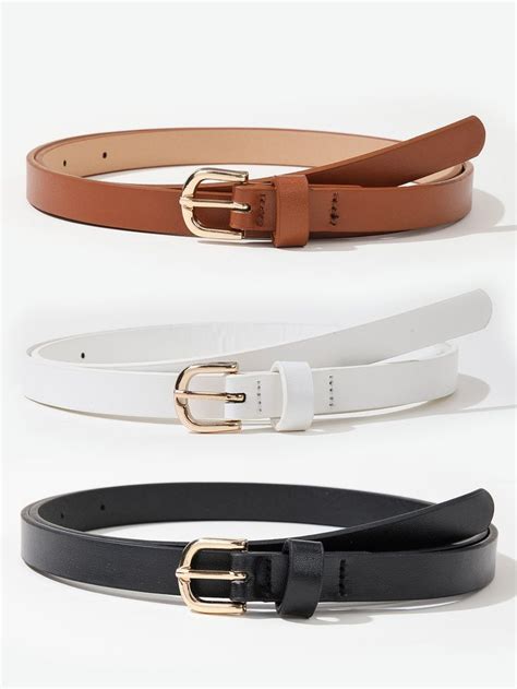 3pcs Metal Buckle Belt | Women Accessories