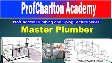 Plumbing And Piping Profcharlton Clarifies And Explains How To Become A Master Plumber Youtube