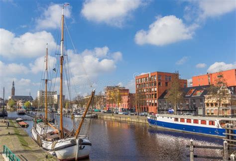 Dutch Sailing Ship Morgenster Front View Close Up Editorial