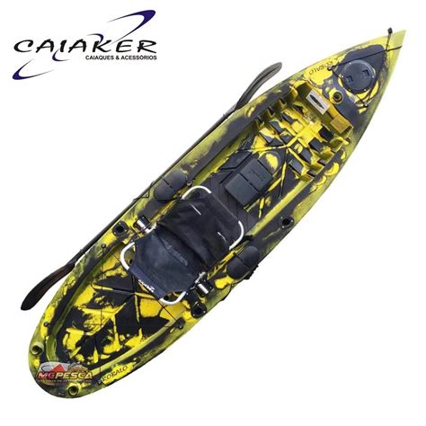 Caiaque De Pesca Caiaker Robalo Pro Camuflado Verde Pronta Entrega