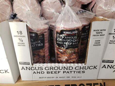 Kirkland Signature 1 3 Lb Angus Ground Chuck And Beef Patties Eat With Emily