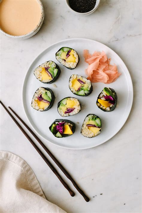 Avocado Cucumber Sushi Rolls Recipe The Simple Veganista