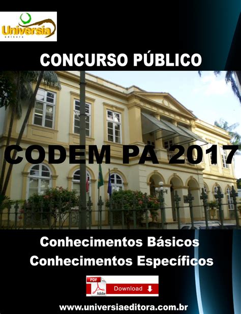 APOSTILAS GRÁTIS PARA CONCURSOS PÚBLICOS APOSTILA CODEM PA 2017