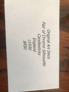 Pair Of Art Deco Chrome Nude Stemmed Candlesticks Artedeco Online Antiques